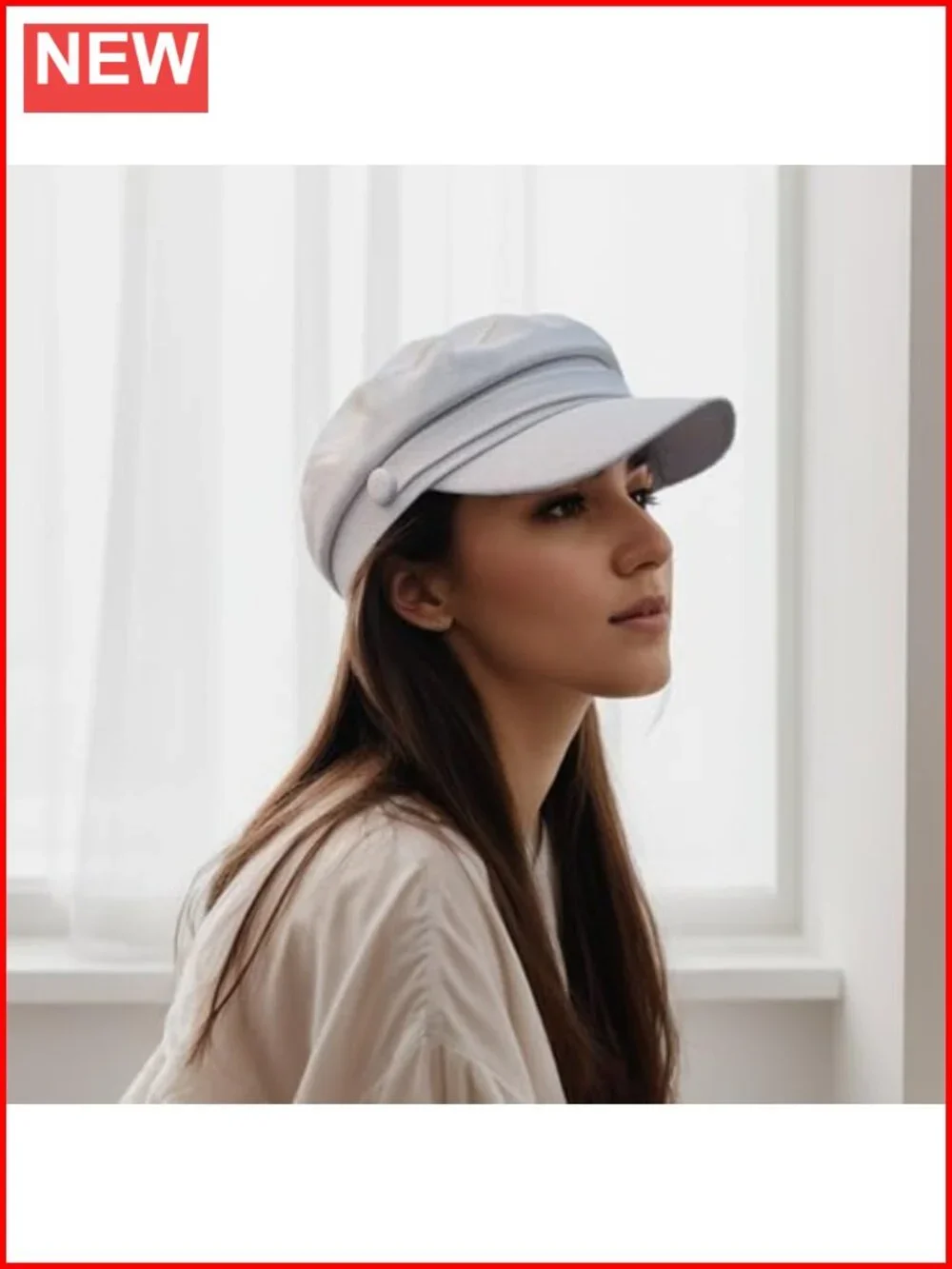 Women's Newsboy Cap, Baker Boy Hat, Adjustable Vintage Style